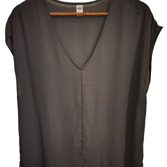 OLD Navy Black Sheer Top - Picture 1 of 6